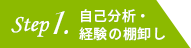 STEP1. 自己分析・経験の棚卸し