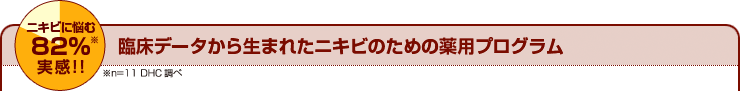 臨床データから生まれたニキビのための薬用プログラム