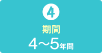 4）期間　4～5年間
