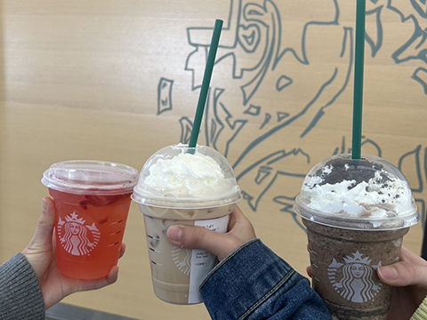 アメリカのカフェでの写真