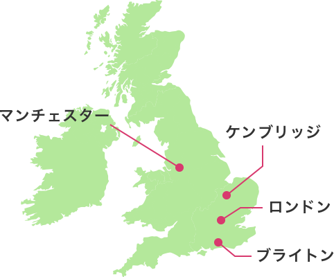 イギリス人気都市の地図